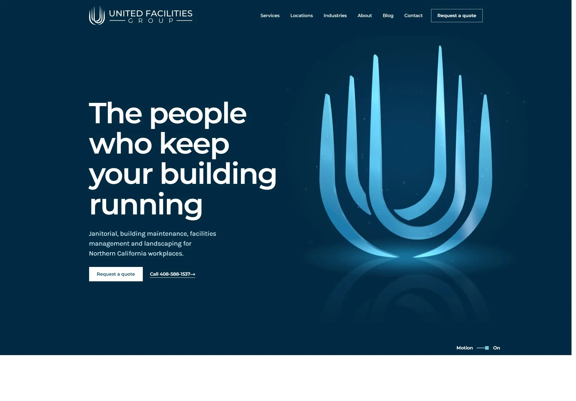 The rebuilt UFG Works website with clear calls to action